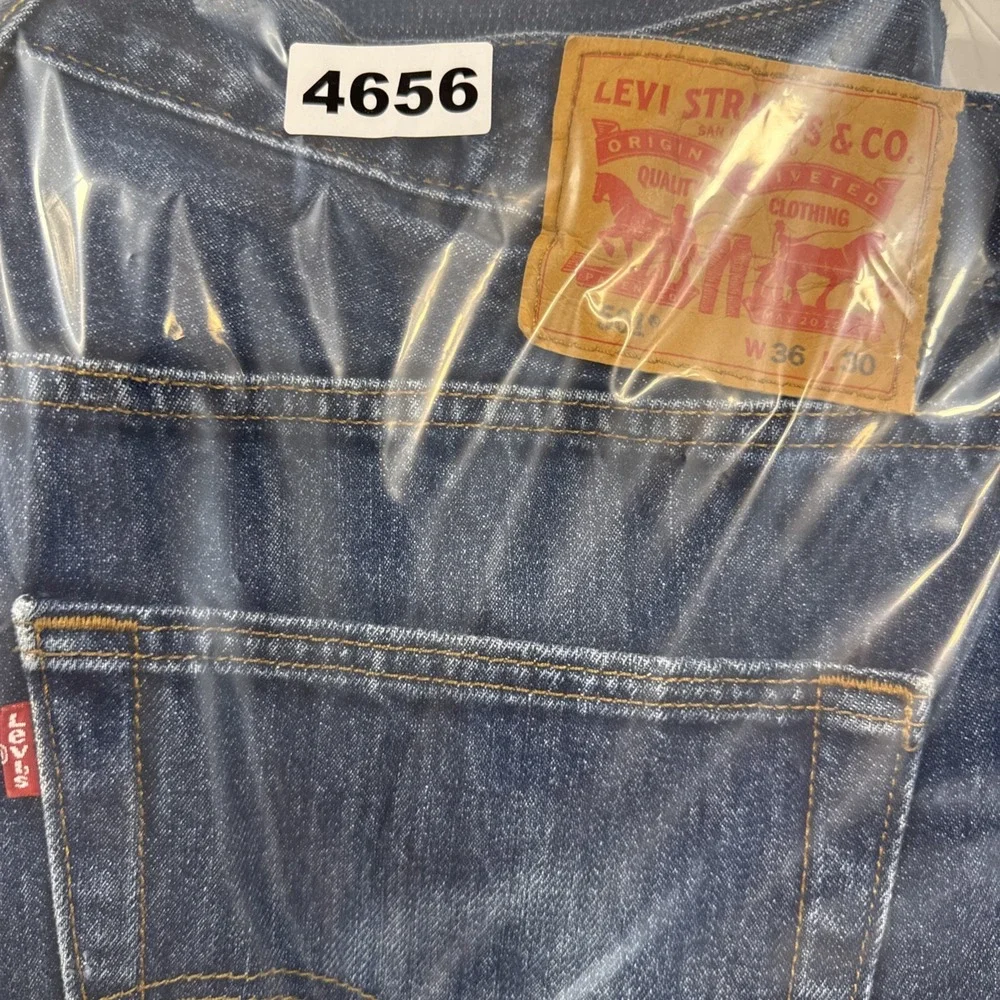 JEANS STRAIGHT Levi's 501 Original Men's 36x30 Medium Wash Cotton